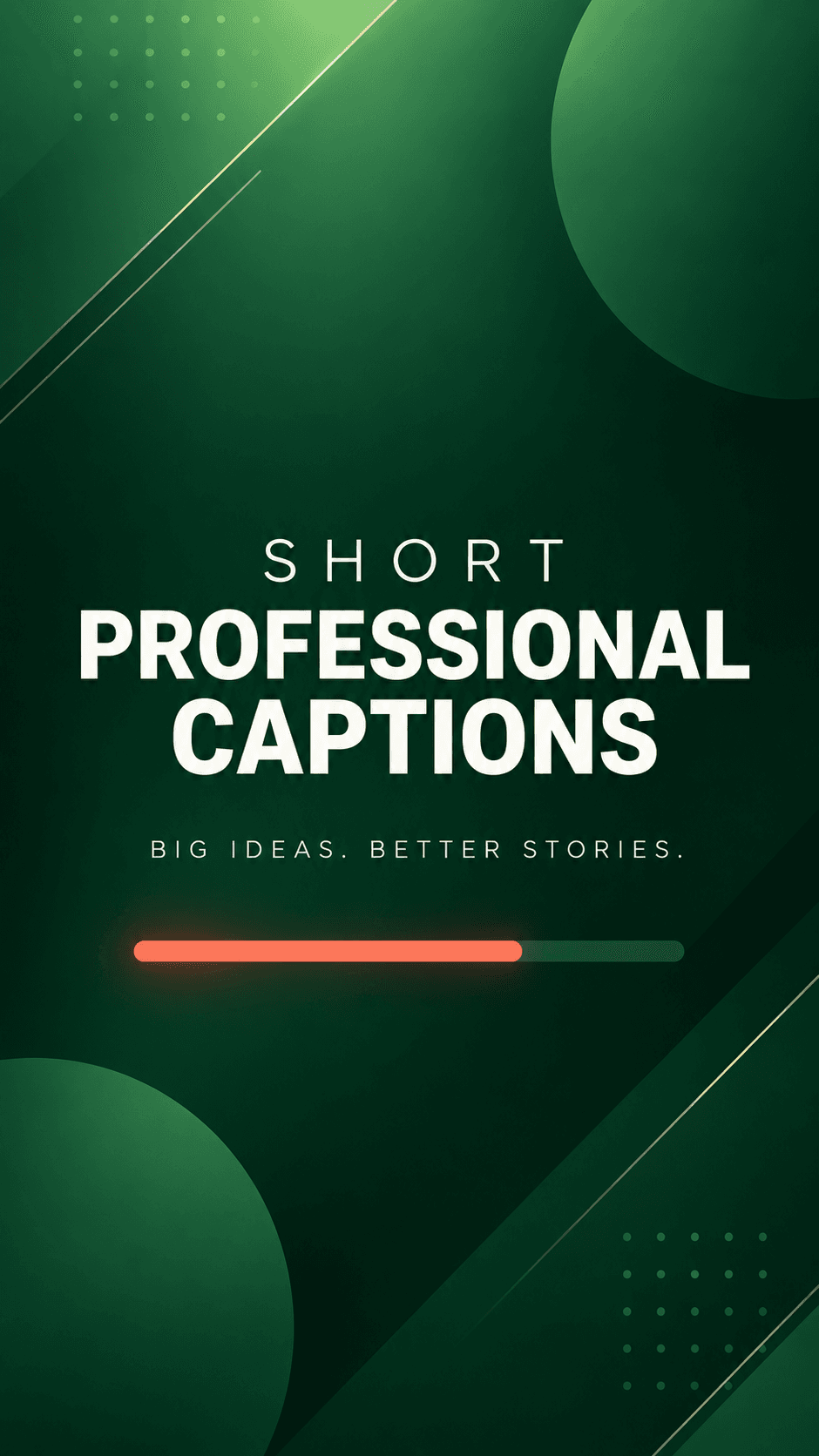 Vertical caption reel cover frame for a video introduction